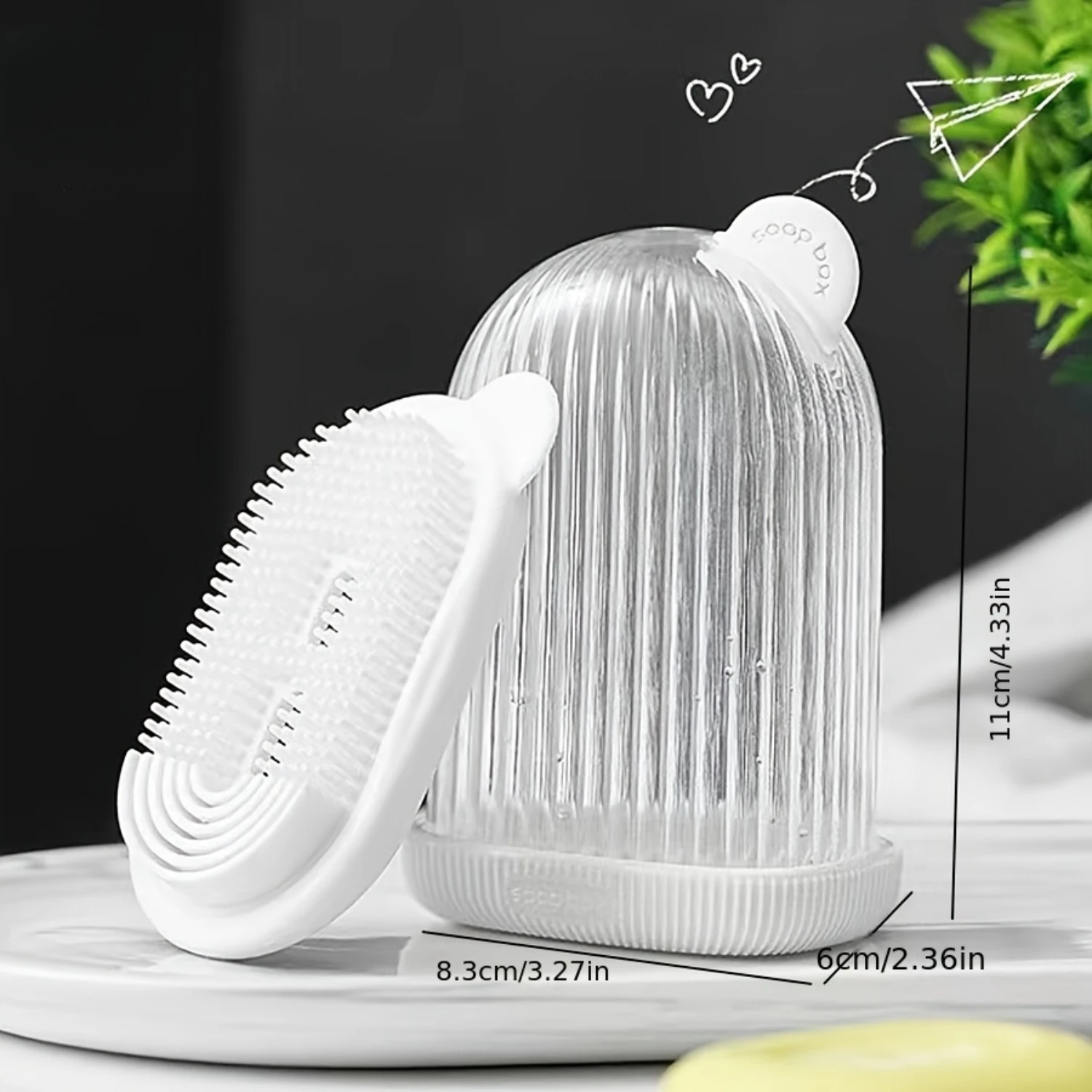 Travel Soap Box Creative Sealed Portable Small Size Bathroom Storage Rack with Brush PE Material Home Goods Travel Soap Box