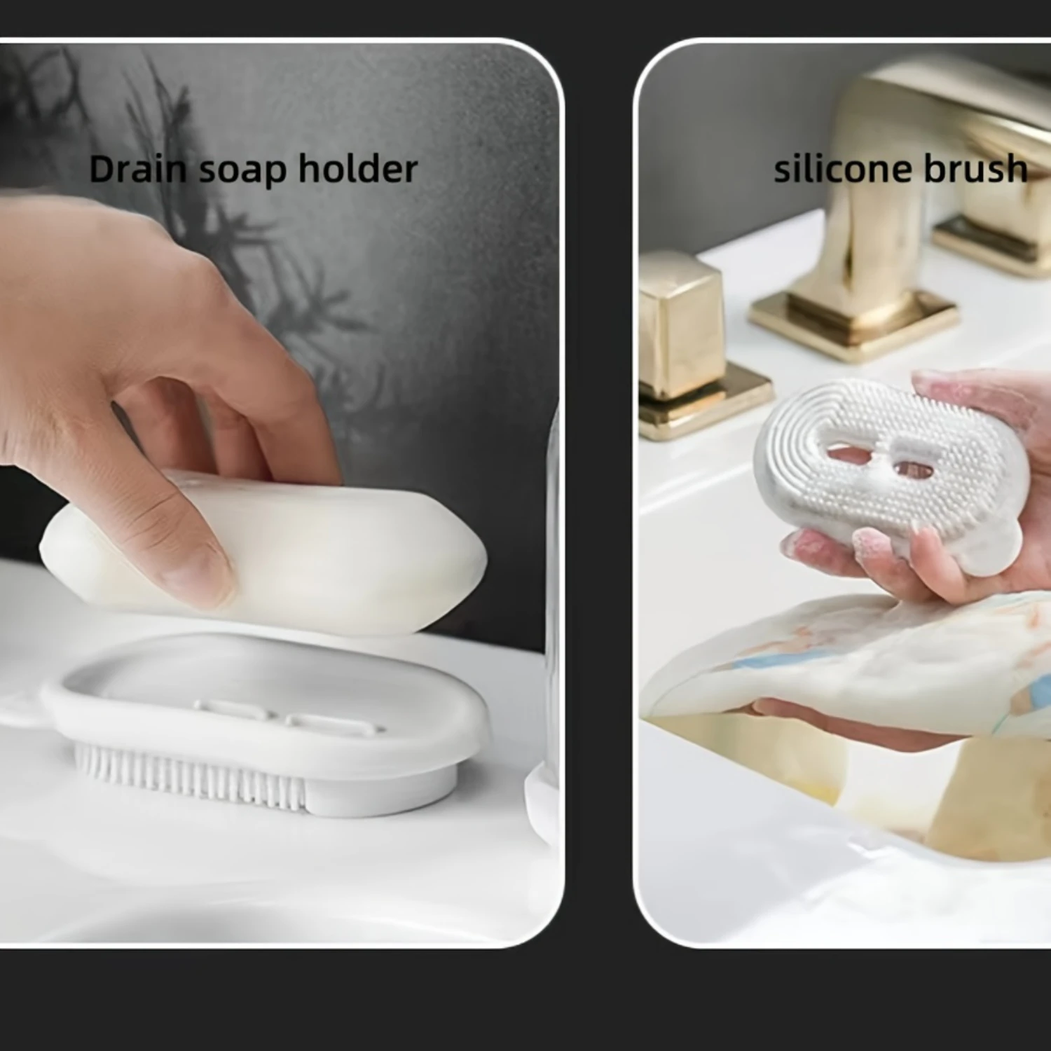 Travel Soap Box Creative Sealed Portable Small Size Bathroom Storage Rack with Brush PE Material Home Goods Travel Soap Box