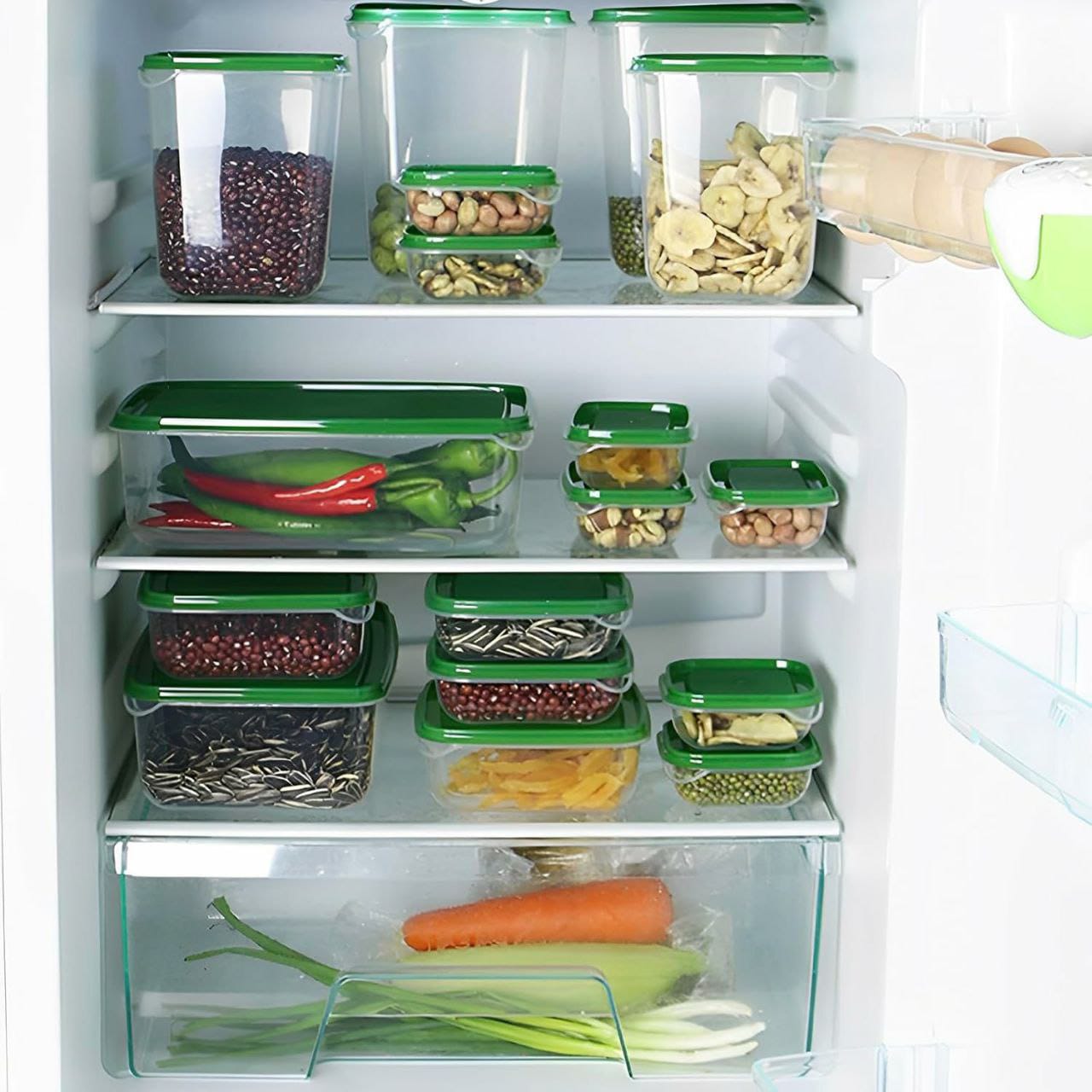 17PCS/Set Stackable Kitchen Storage Containers with 17 Lids Airtight – Microwave, Dishwasher freezer Safe Meal Prep Containers