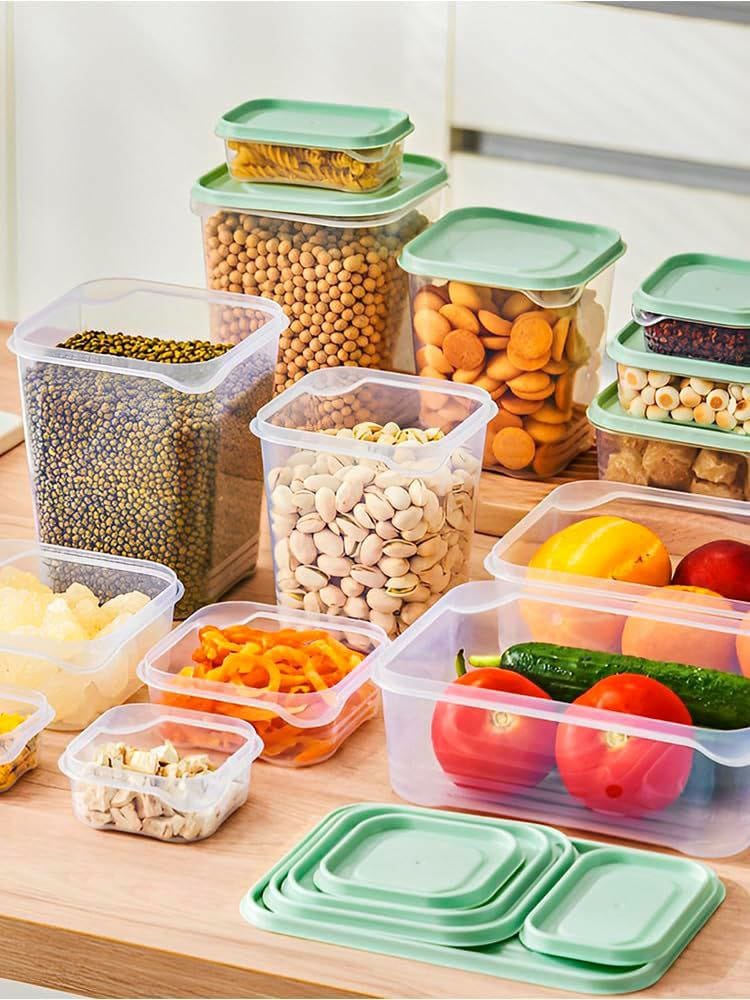 17PCS/Set Stackable Kitchen Storage Containers with 17 Lids Airtight – Microwave, Dishwasher freezer Safe Meal Prep Containers