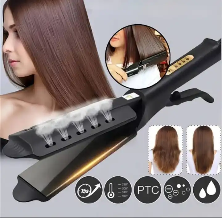 Curling And Straightening Dual Use Hair Straightening Splint Constant Temperature 4 Gears Portable Air Bangs Curling Straightener
