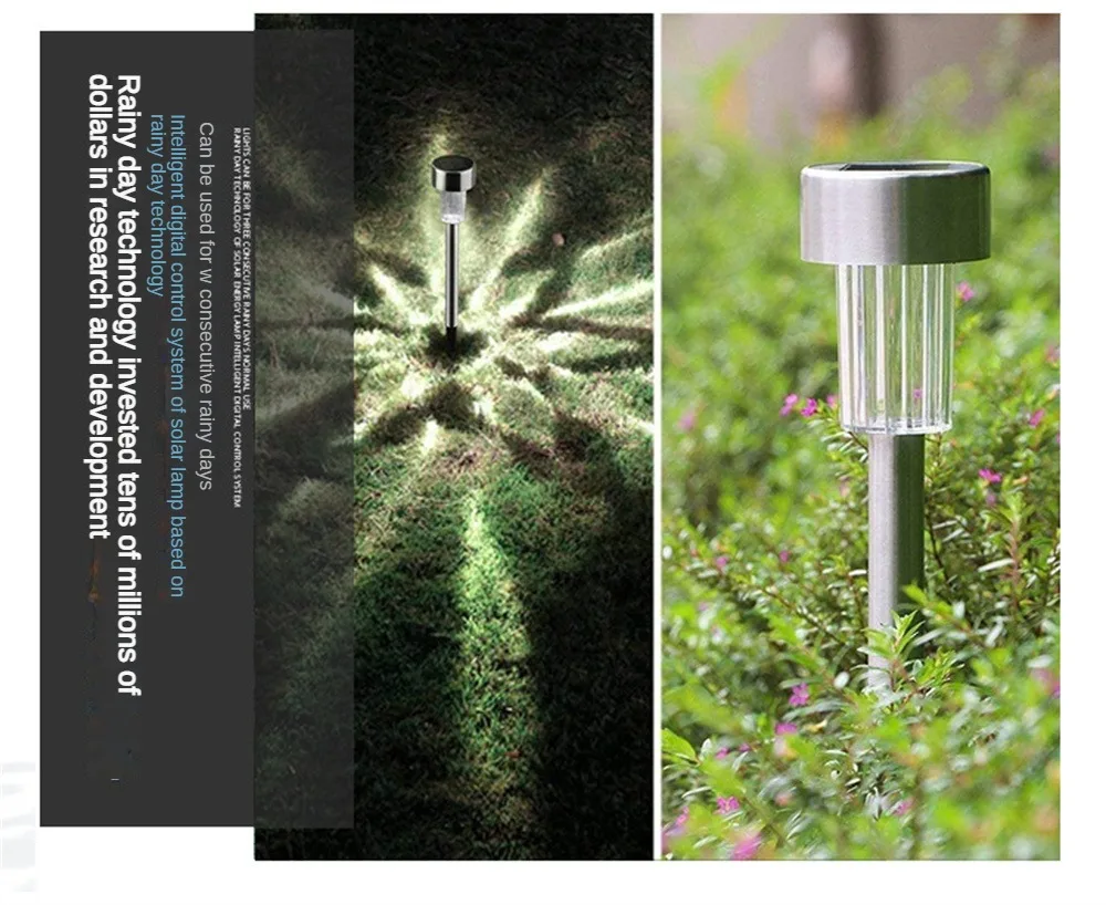 10 Pieces Lawn Floor Lamp Garden Decorative Stainless Steel Light Decorative Lamp Automatically Lamp Pathway Lights Outdoor