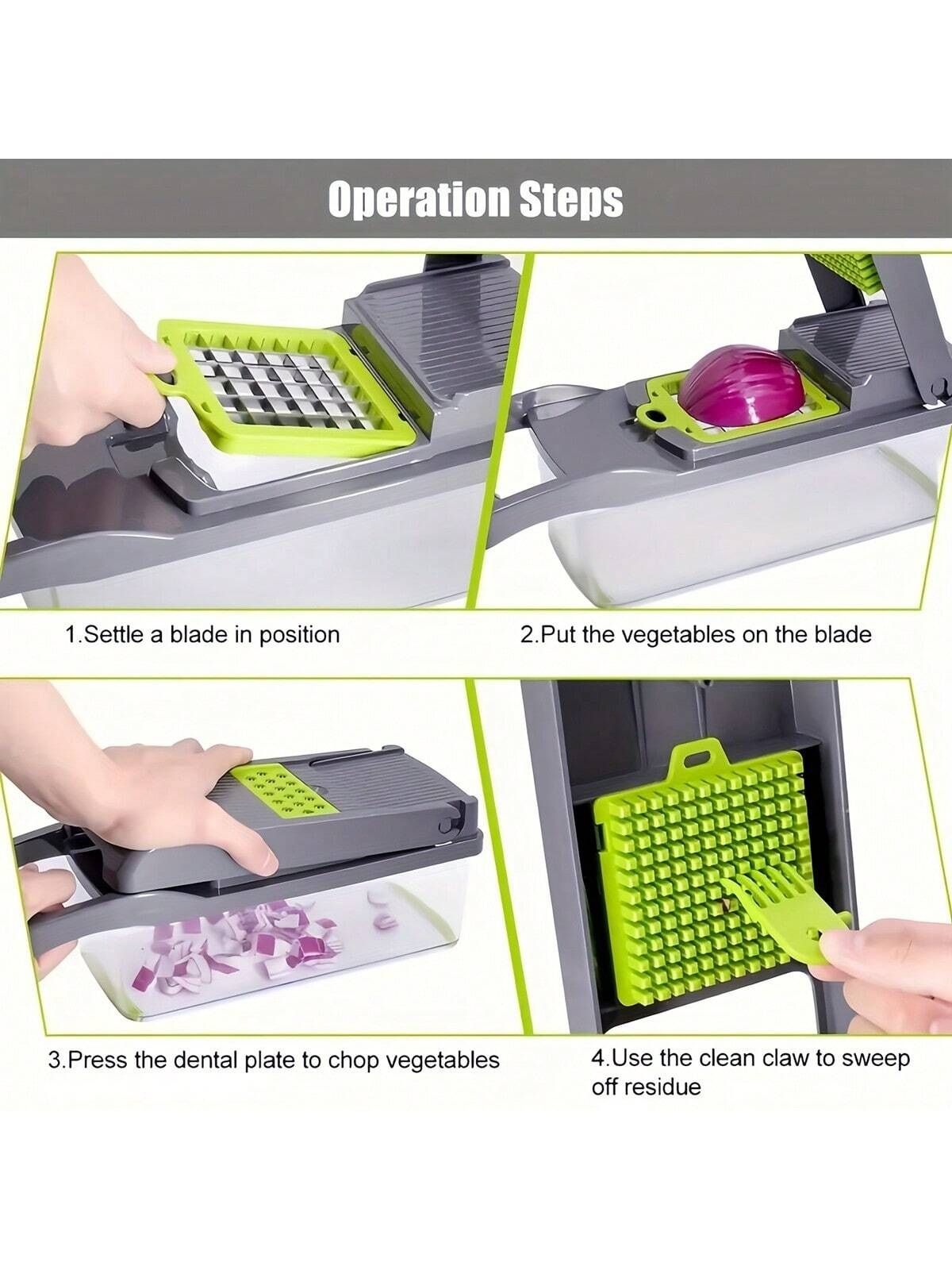 16 in 1 Multifunctional Vegetable Chopper Handle Food Grate Food Chopper Vegetable Slicer Dicer Cut Kitchen Items cocina