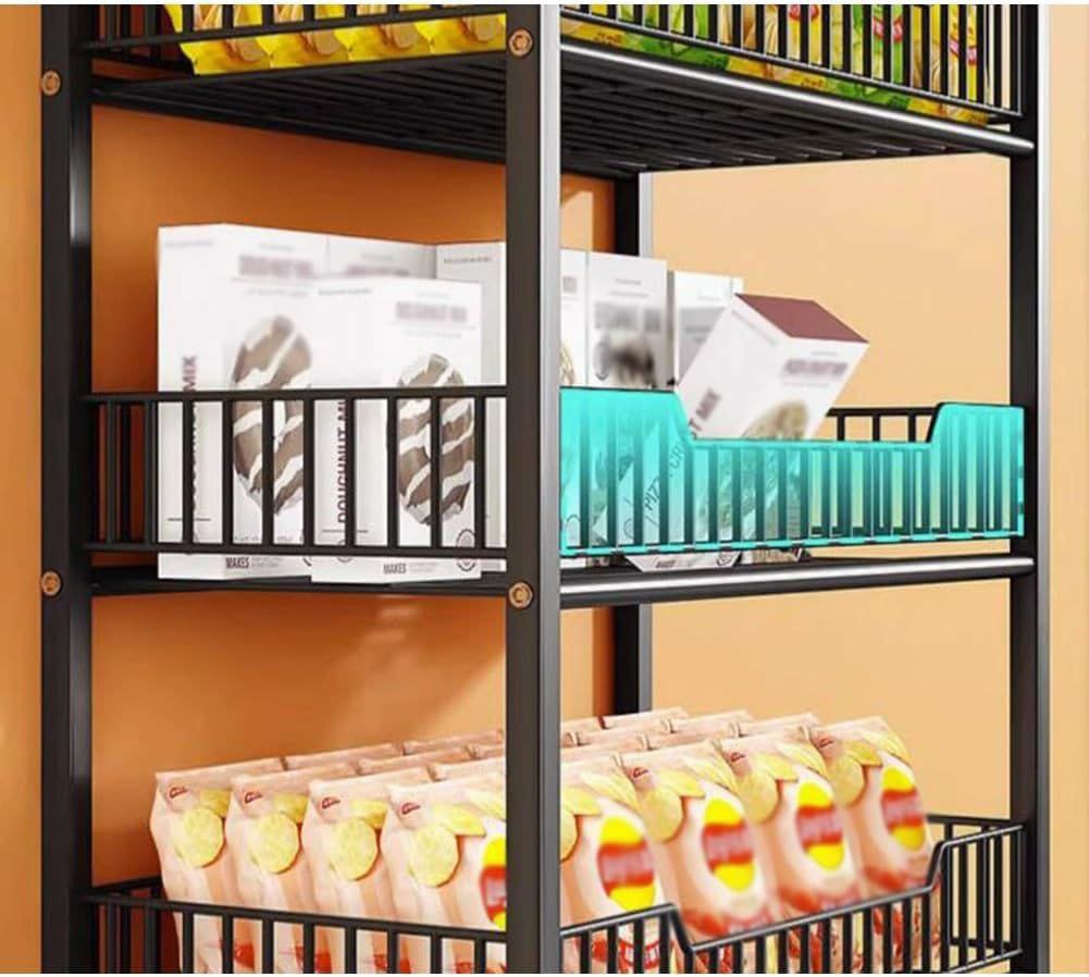 3 Tier Metal Wire Storage Shelf Display Rack with Wheels Black Stand Supermarket Retail Display Rack for Snacks Fruits Tools