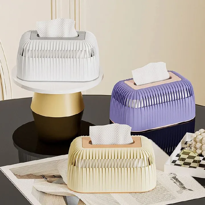 Desktop Tissue Boxes Living Room Drawer Protective Cover Home Storage Holder Organizer Car Napkin Paper Case Table Decoration