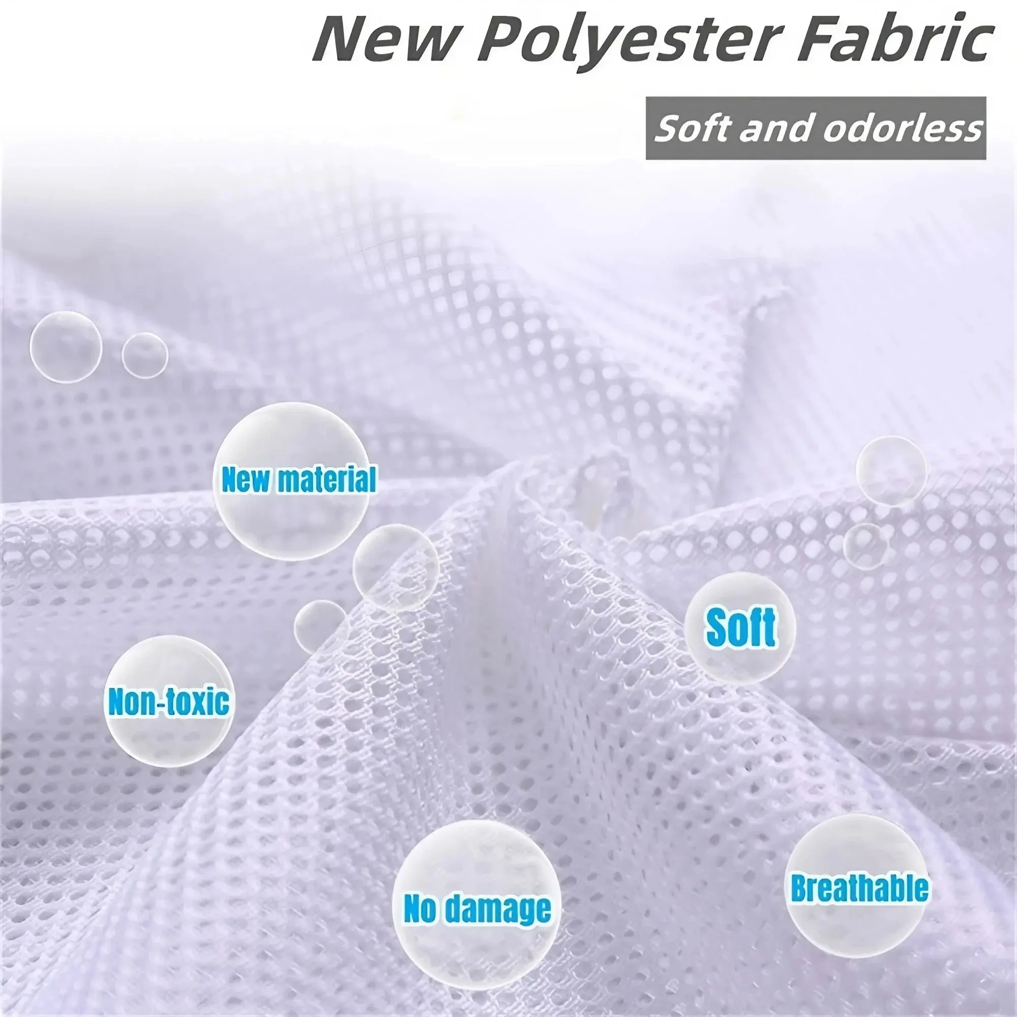 3 Pieces Drawstring Laundry Bags Large Capacity Fine Mesh Coarse Mesh Wash Bag For Clothes Jeans Blankets Durable Washing Net