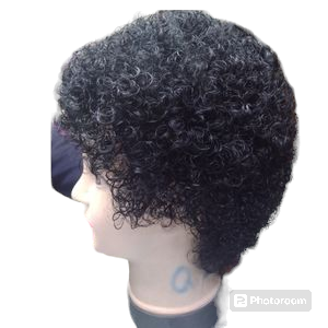 Short curly human hair wig ( water curl )