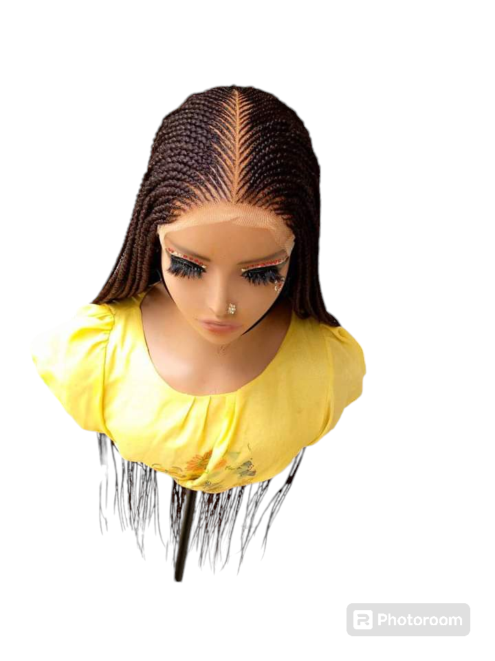 Closure braided wig