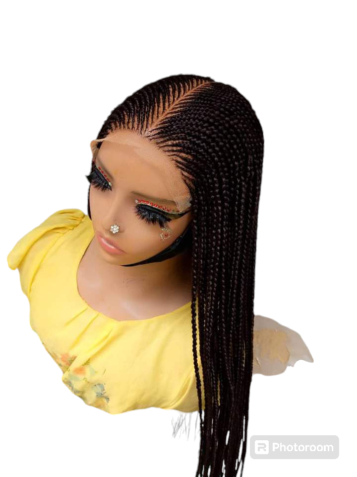 Closure braided wig
