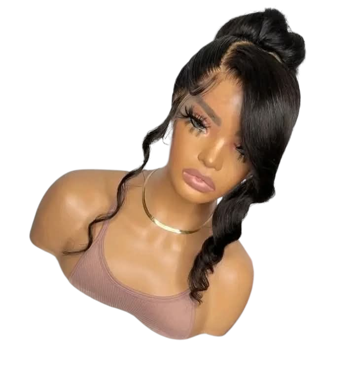 Deep frontal semi human wig