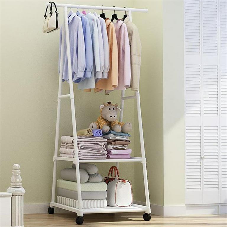 Special offer!!Clothe rack For Hanging Clothes Rack Portable Closet Garment Coat Rack With Shelves Heavy Duty Hanger Stand Wardrobe Free Standing Closet