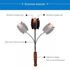 Handheld Double head percussion Relaxation Meridian Back hammer Massager with wooden handle.