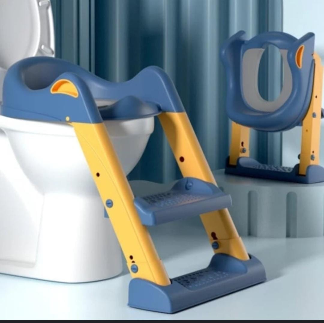 BABY AUXILIARY TOILET LADDER FOLDING SEAT FOR KIDS TRAINING POTTY TRAINING TOILET SEAT FOR BOYS GIRLS, TODDLER TOILET SEAT WITH STEP STOOL LADDER, FOLDABLE