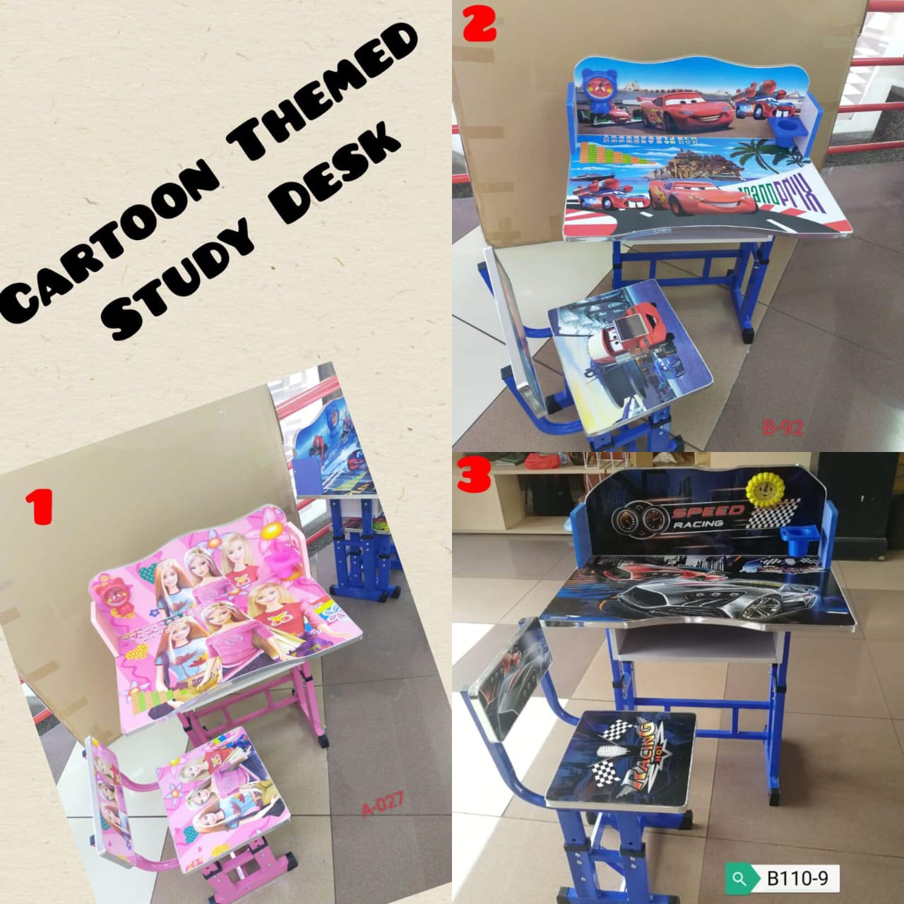 Cartoon Themed Pink/ blue Adjustable Kids Study Table And Chair Children Desk.Adjustable height Perfect for Kids in pre-school Good abrasive resistance Height adjustable Suitable for multipurpose use