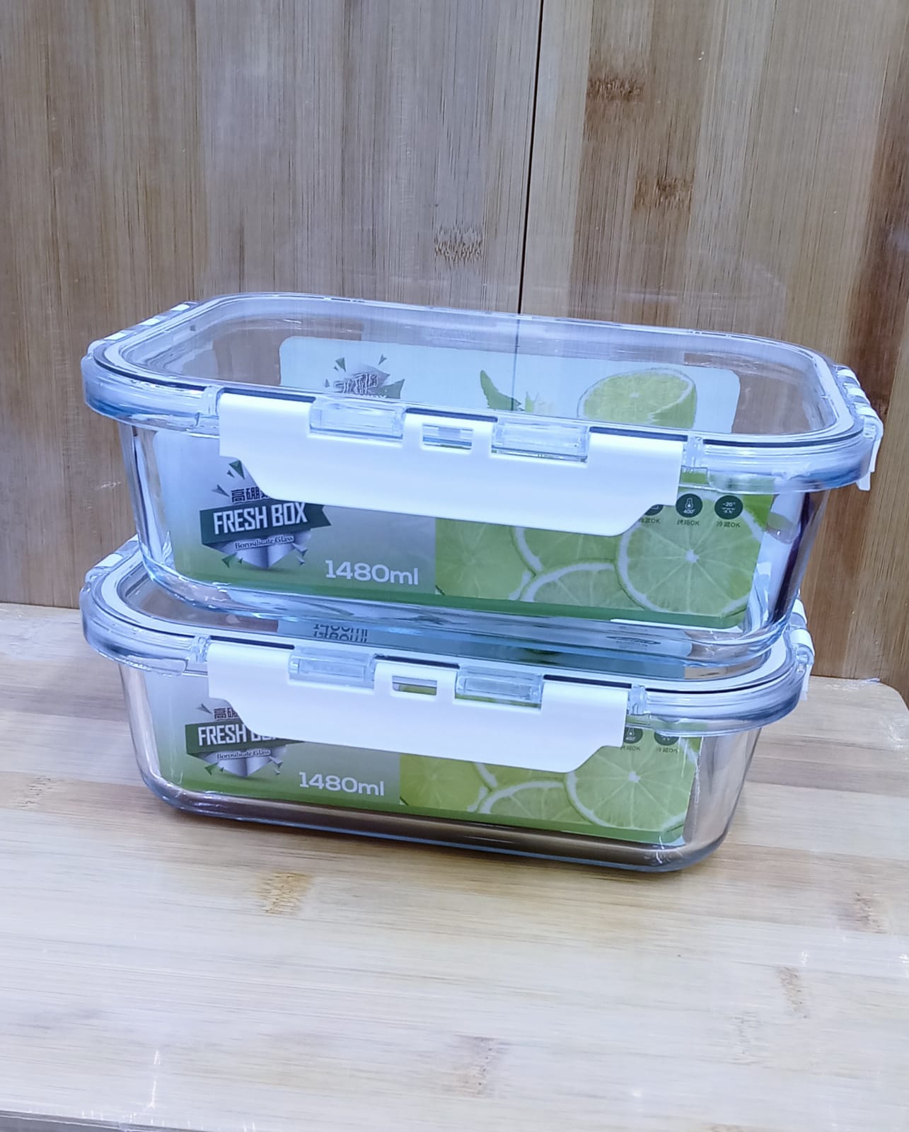 Quality clear glass lunch box