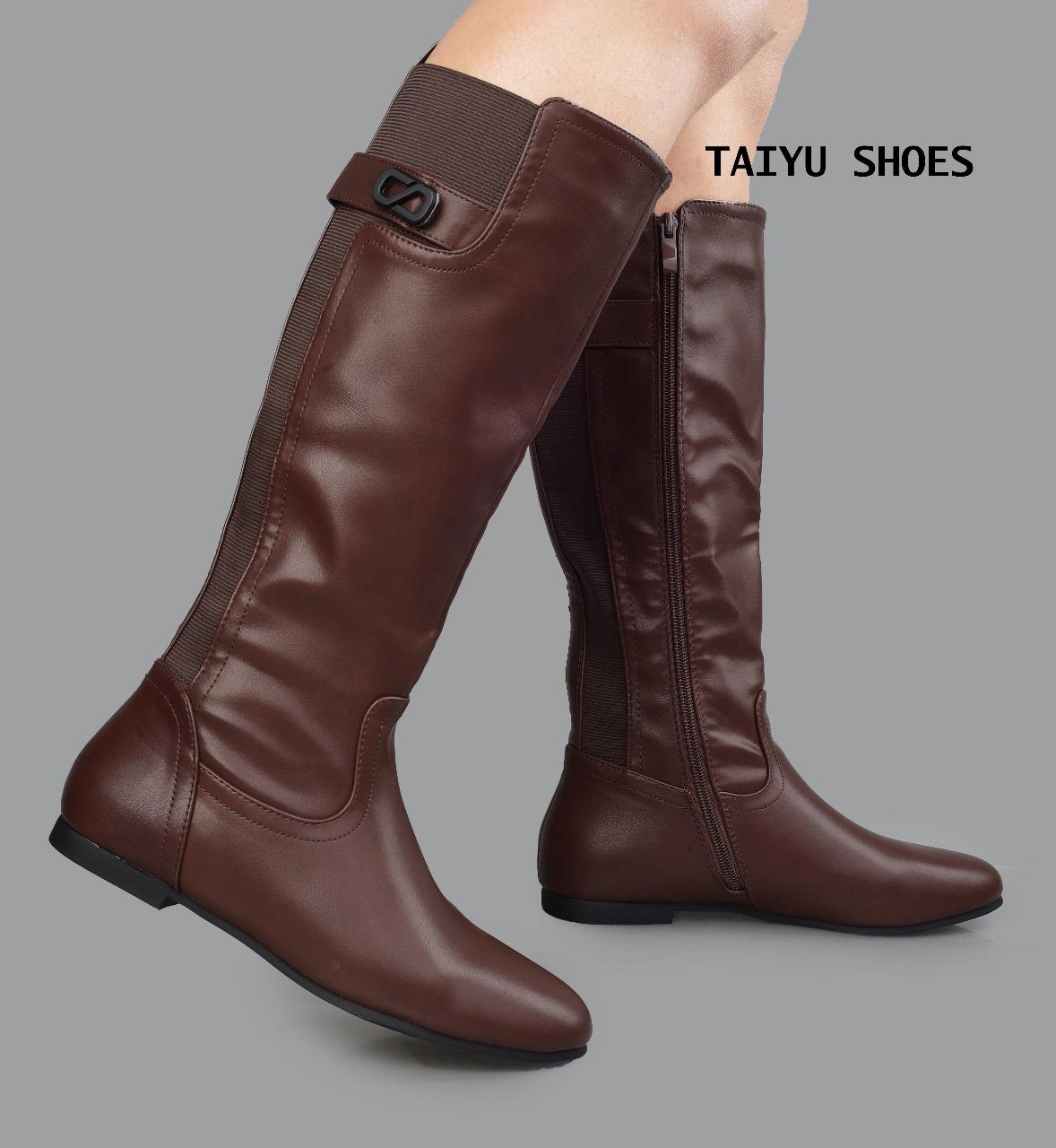 Ladies Low Heel Casual Long Women's Boots Plus Cotton Warm Zipper Round-Toe Winter Shoes Motorcycle Boots Knee High Women 🔥🔥🔥🔥🔥