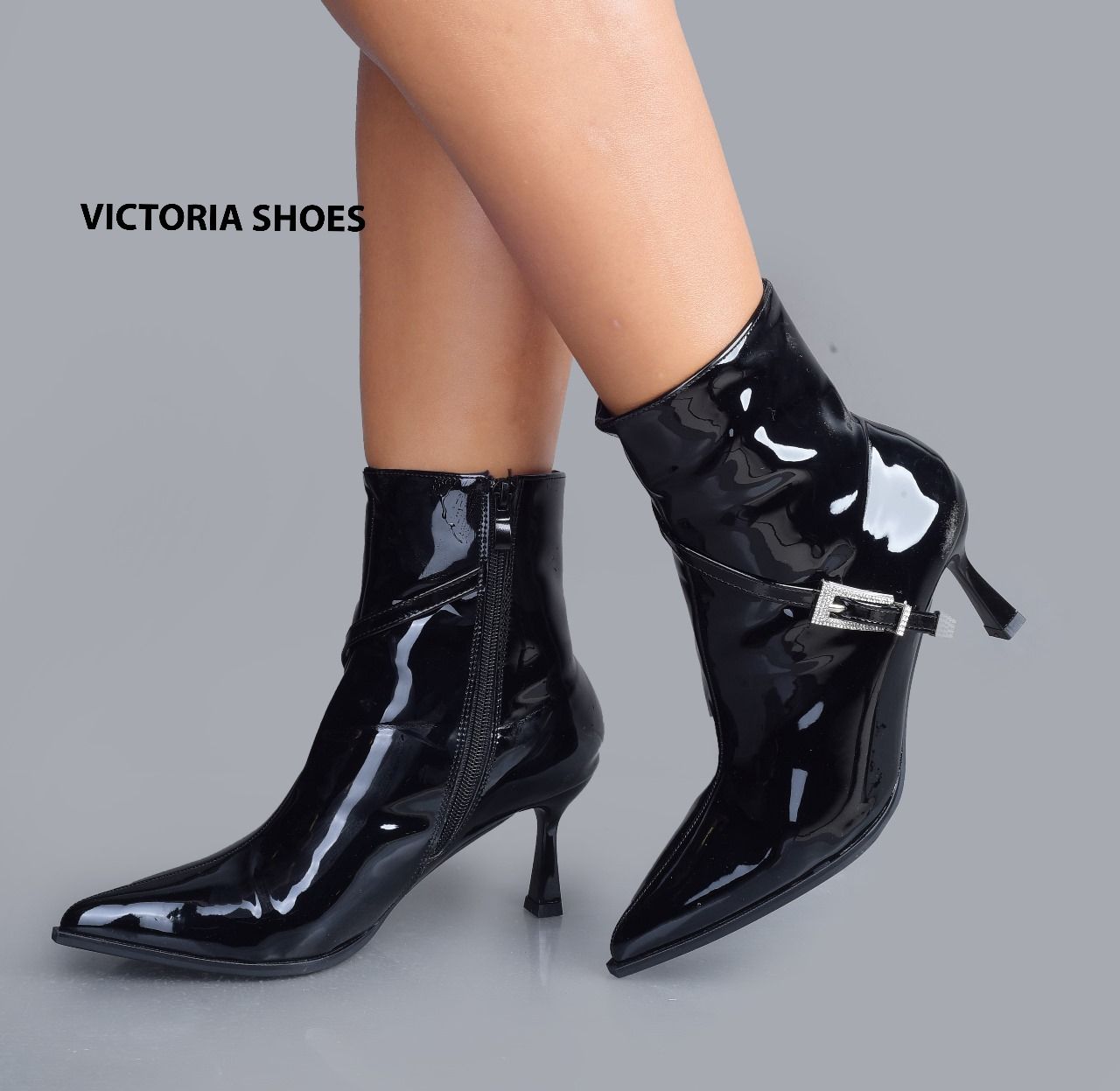 Ladies high Heel Casual low Women's Boots Plus Cotton Warm Zipper  🔥🔥🔥🔥🔥