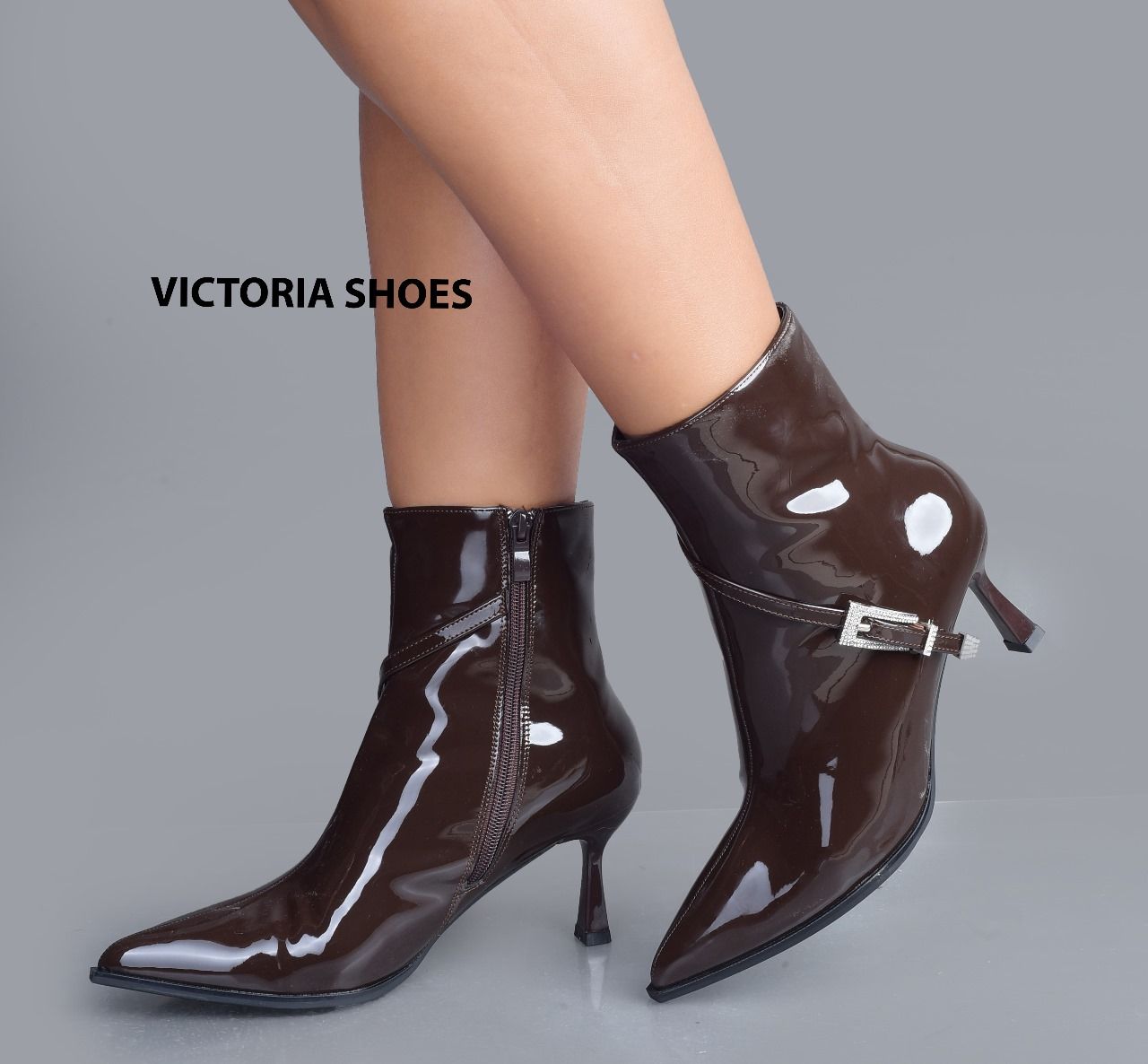 Ladies high Heel Casual low Women's Boots Plus Cotton Warm Zipper  🔥🔥🔥🔥🔥