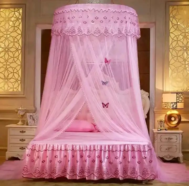 🛏️ Elegant Hanging Classy Luxurious Round Mosquito Net Canopy 🛏️ 1 size fits all Luxury Look • Full Protection • Easy Installation Transform your bedroom into a stylish and peaceful space