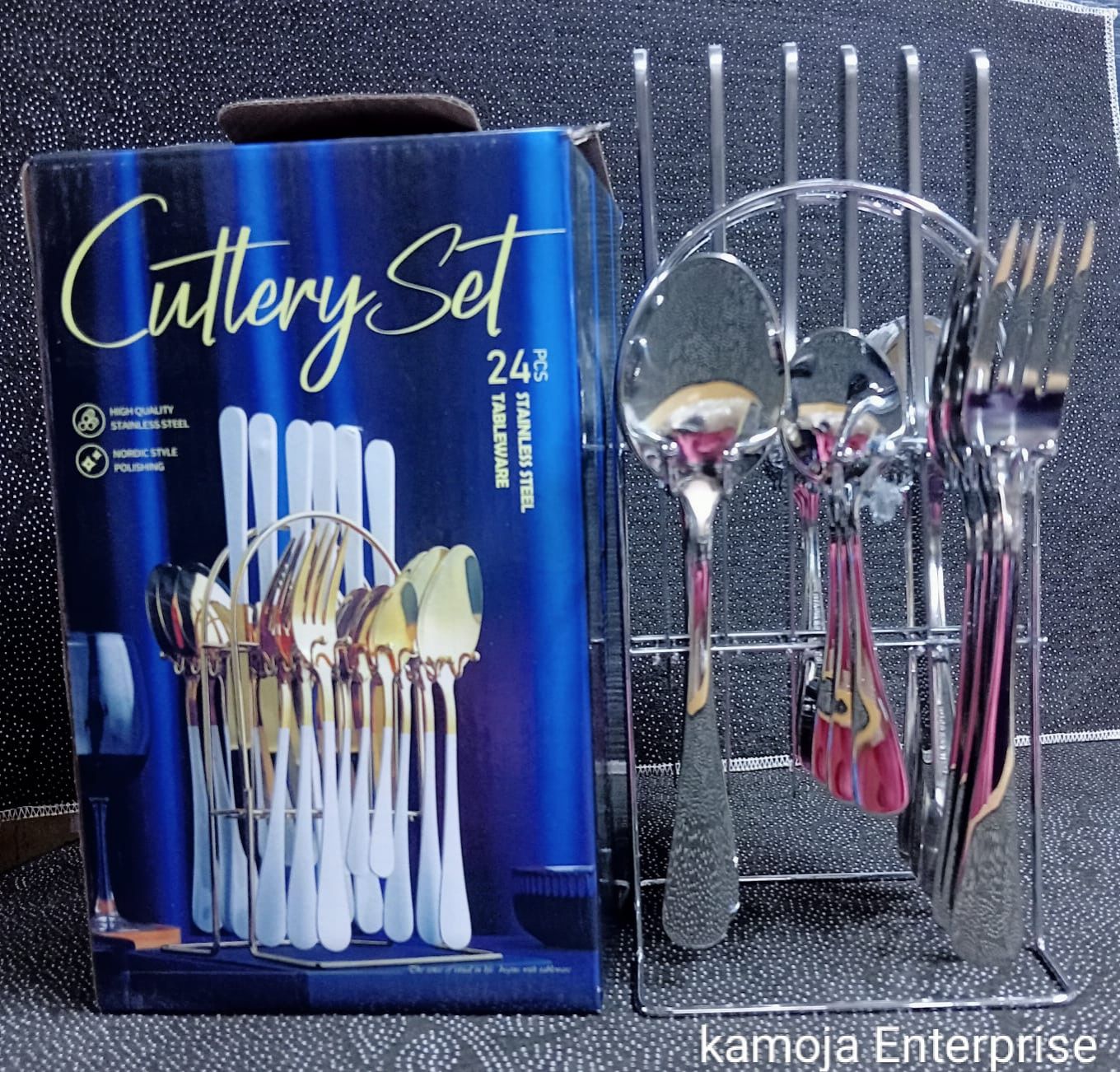 24 Pcs Stainless Steel Cutlery Spoons Set - Silver