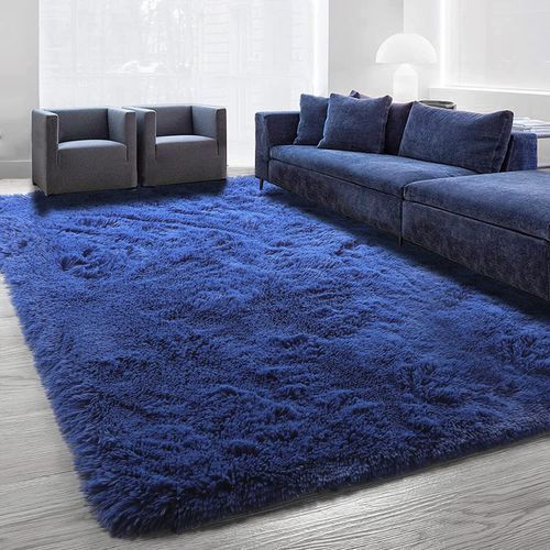 Luxurious Soft Fluffy Carpet 5x8 - This floor carpet will protect your floor from damage and enable you to easily and smoothly roll from task to task in your workspace or home.