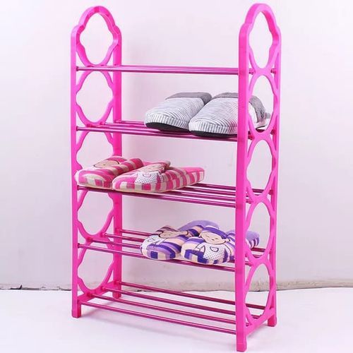 Simple plastic shoerack 5 layer - Having this rack for your shoes makes it a lot easier for you to find different shoes.