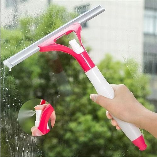 WINDOW CLEANER. Generic Spray Window Squeegee Cleaner Tool,2-in-1 Window Cleaner/Scraper With Auto Soap Spray Cleaning Kit .Window Washing Equipment for Indoor/Outdoor Glass Windows