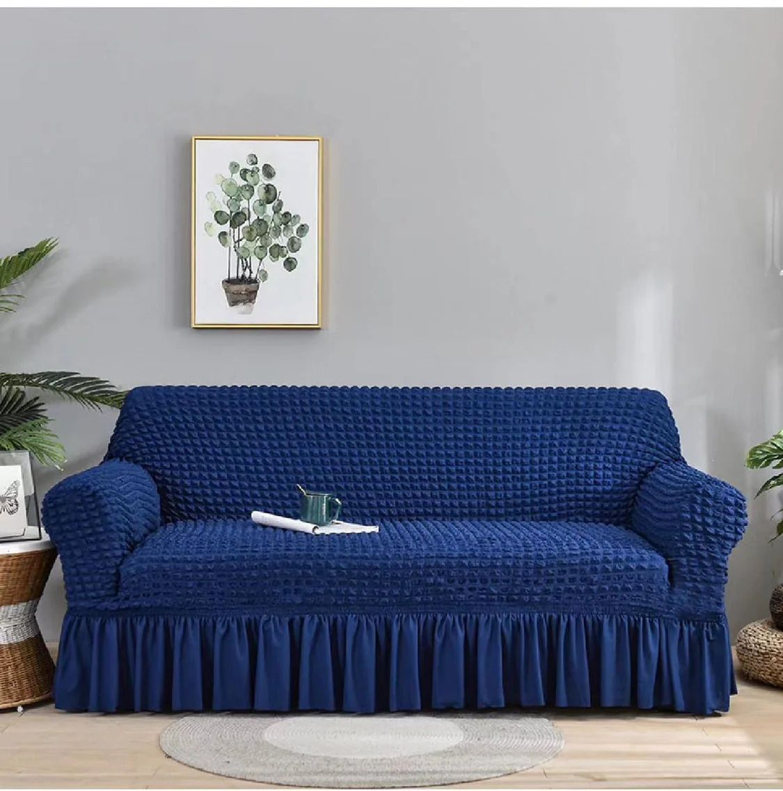 TURKEY IMPORTED SOFA LOOSE COVERS BLUE