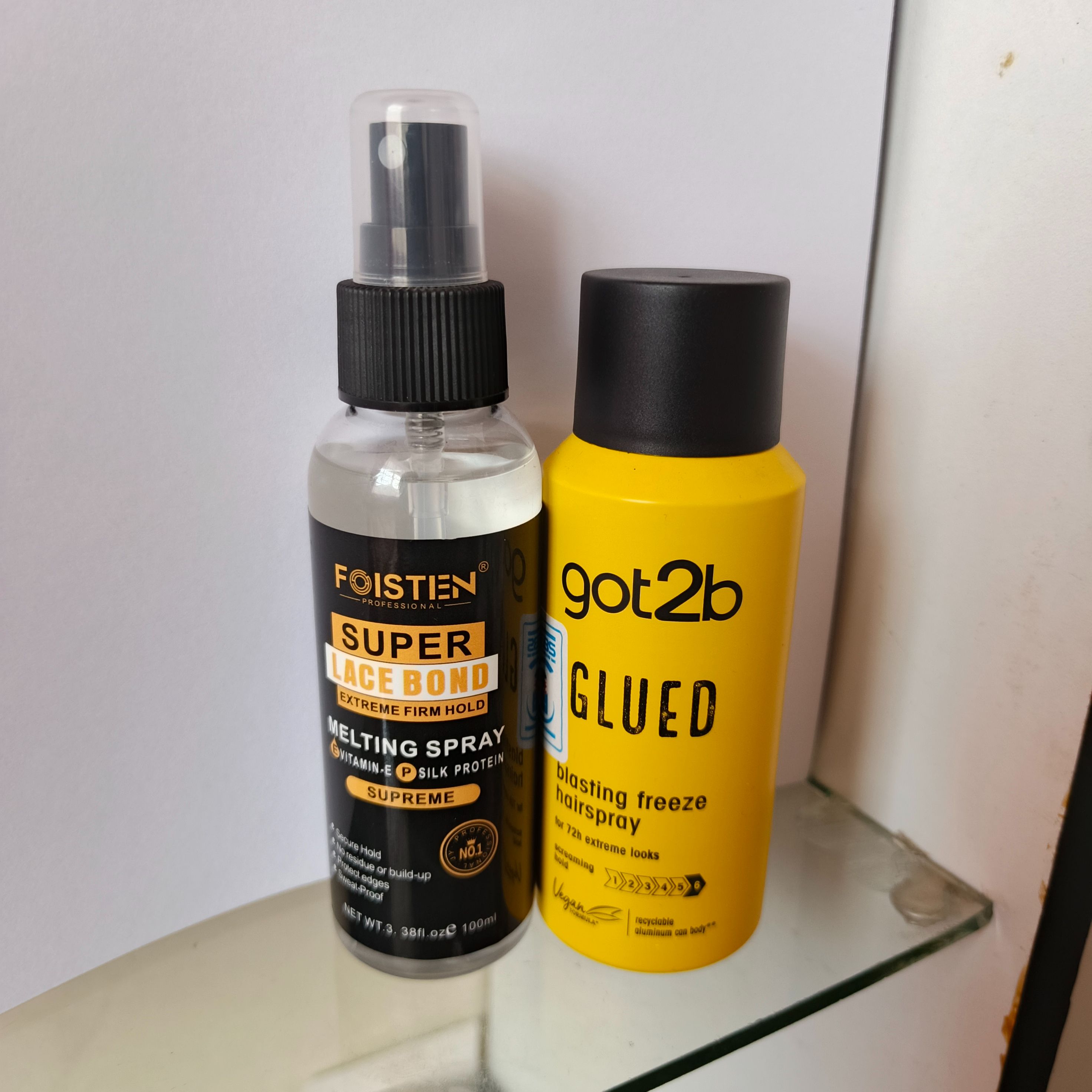 Got2b glue blasting Freeze hair spray + FREE Wig Lace melting spray