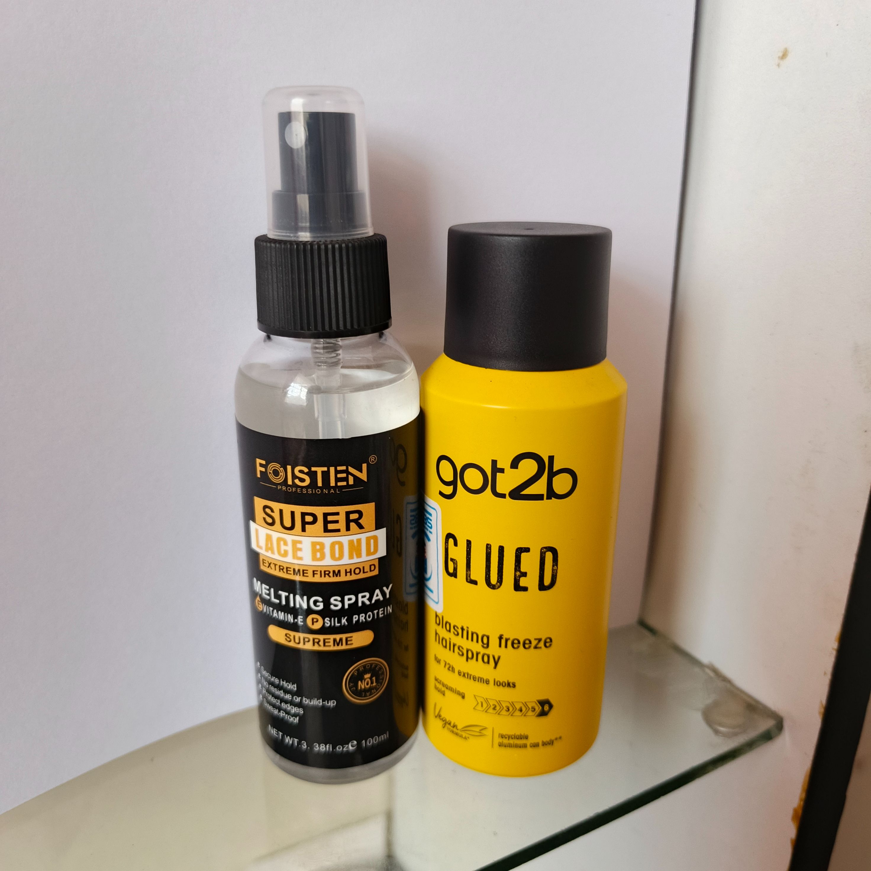 Got2b glue blasting Freeze hair spray + FREE Wig Lace melting spray