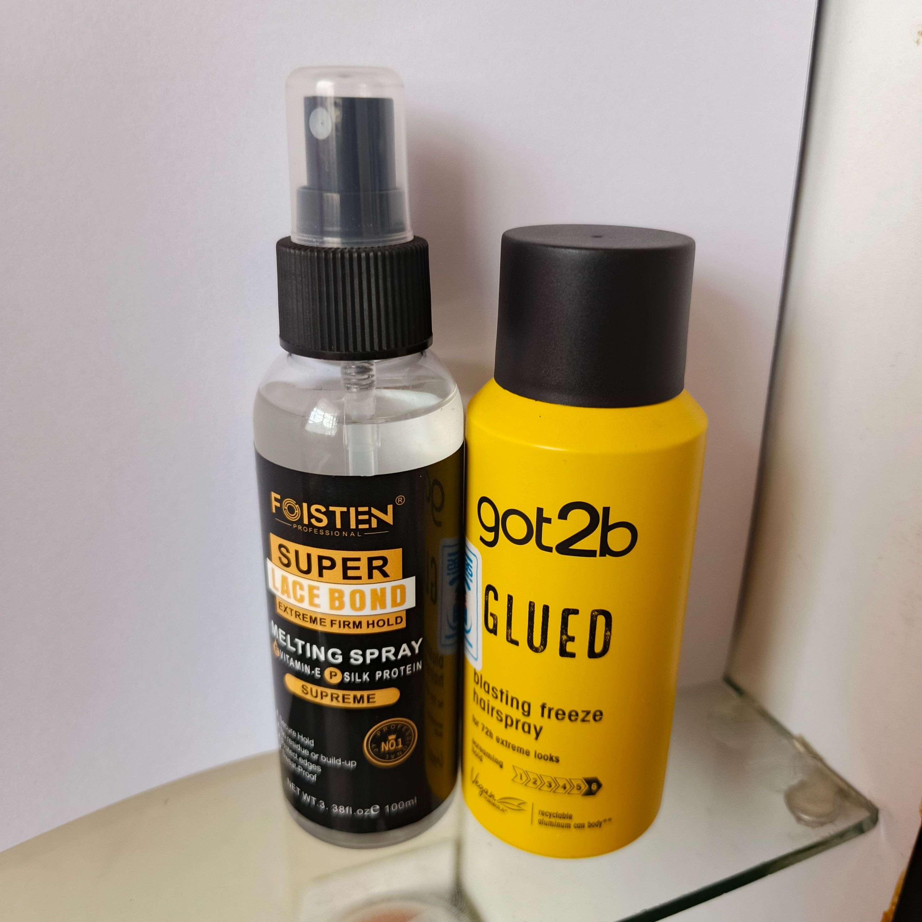 Got2b glue blasting Freeze hair spray + FREE Wig Lace melting spray