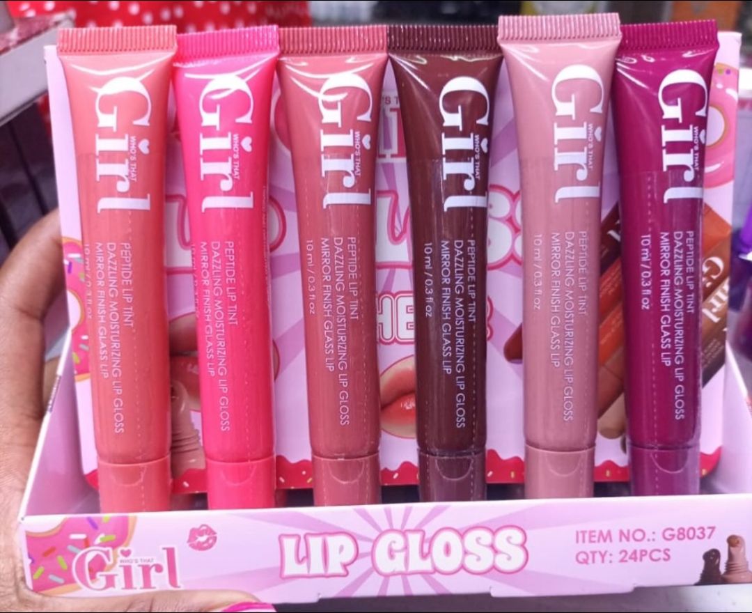 Girl moisturizing Lip gloss, Makeup lip gloss view 2