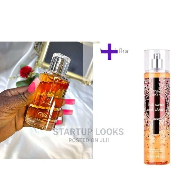 Al rehab choco musk perfume + free hot coca body mist
