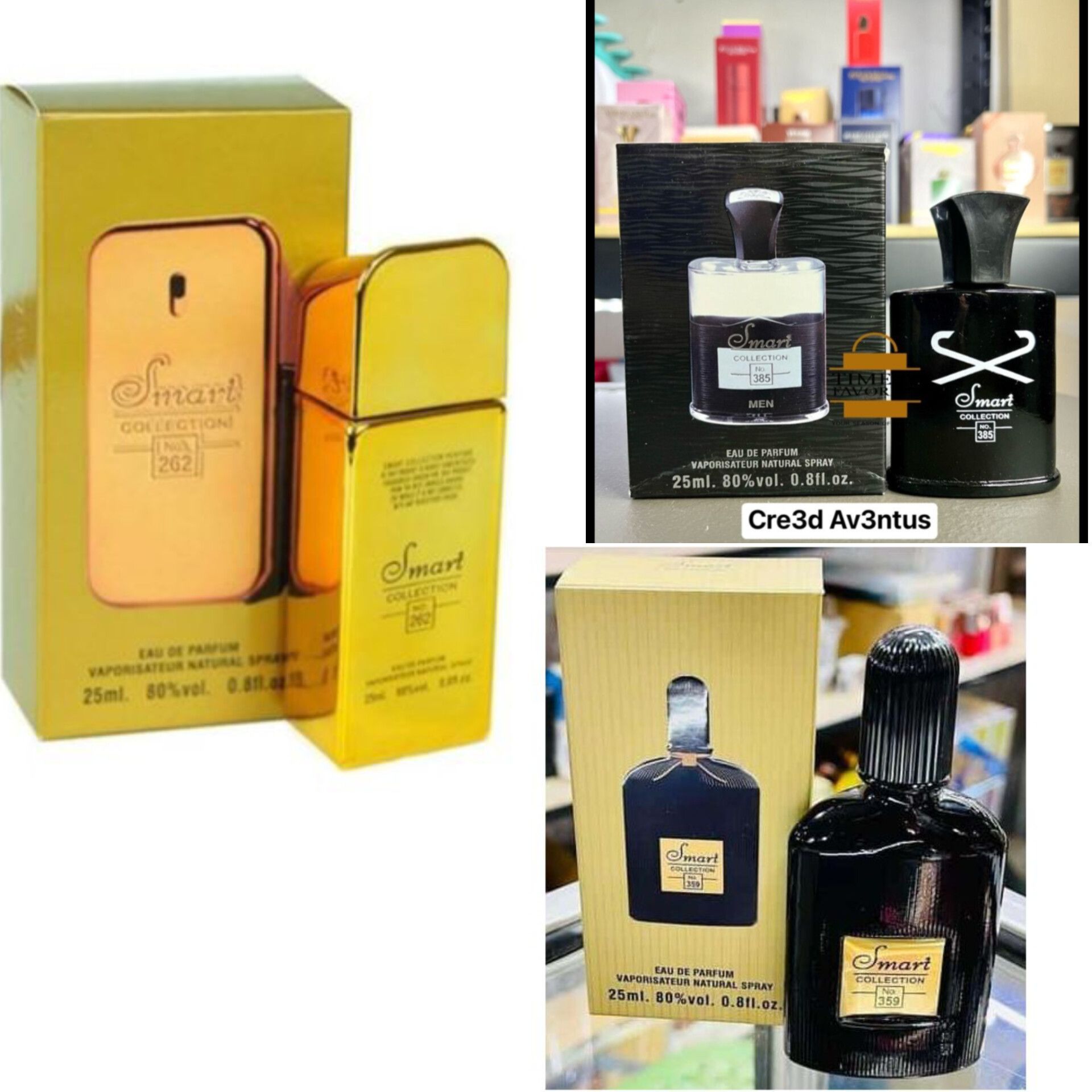 3pcs smart collection Creed aventus perfume + one million perfume + Tomford perfume