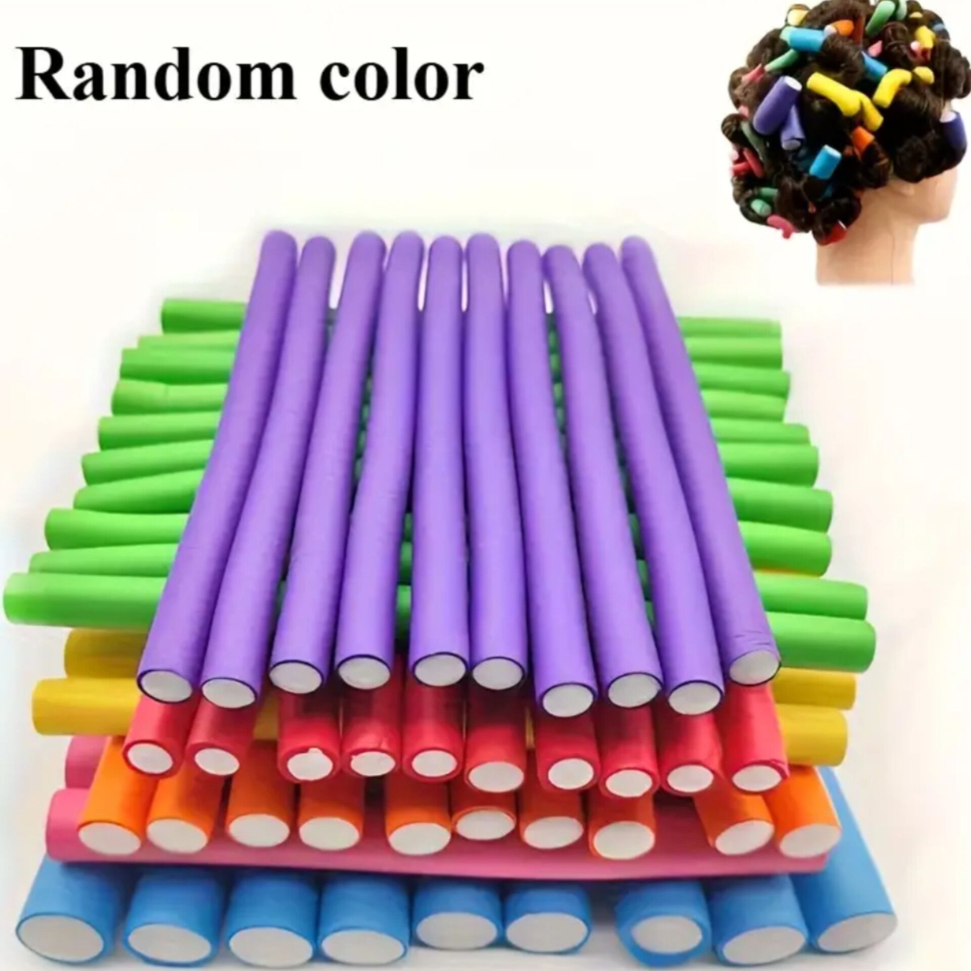Hair curling rods , Flexible & Soft  + FREE Hair styling pack clips