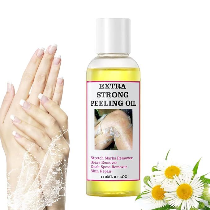 Extra Strong Peeling Oil, Peeling Oil for Dark Skin, Yellow Peeling Oil, Exfoliating Peeling Solution for Hand Feet, Chemical Peel for Face, 110ML