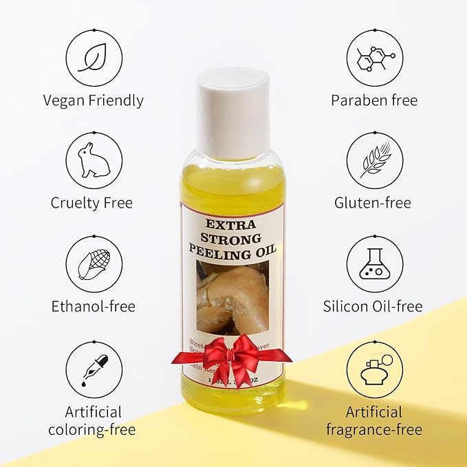 Extra Strong Peeling Oil, Peeling Oil for Dark Skin, Yellow Peeling Oil, Exfoliating Peeling Solution for Hand Feet, Chemical Peel for Face, 110ML