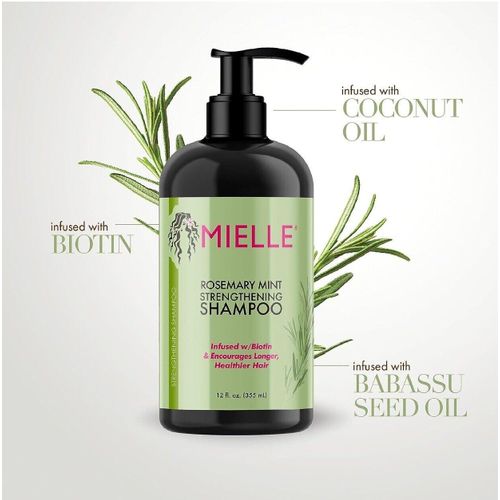 Mielle Organics Rosemary Mint Strengthening Shampoo- Infused with Biotin & Encourages Hair Growth - 355ml