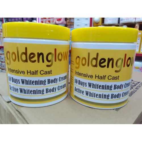 Goldenglow Intensive Half Cast 10days Whitening Body Cream 500ml Carrot Oil, Alpha Arbutin,Glutathione,Tumeric Moisturizing Cream