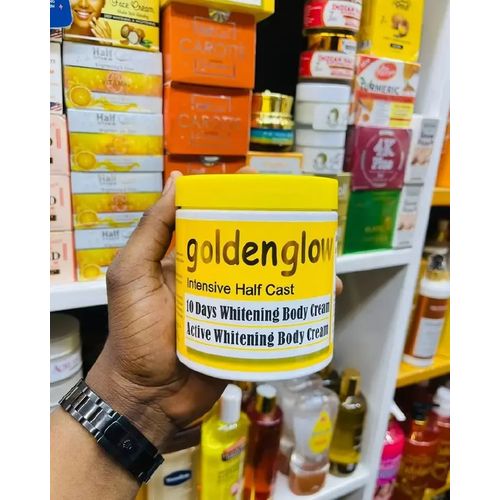 Goldenglow Intensive Half Cast 10days Whitening Body Cream 500ml Carrot Oil, Alpha Arbutin,Glutathione,Tumeric Moisturizing Cream