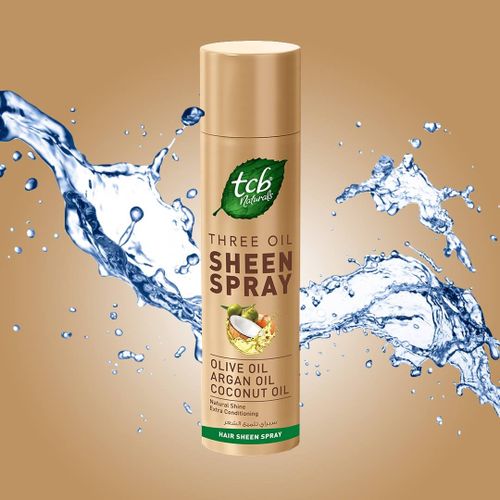 TCB Naturals Sheen Spray Three Oil Olive Argan Coconut Oil Condition Shne
