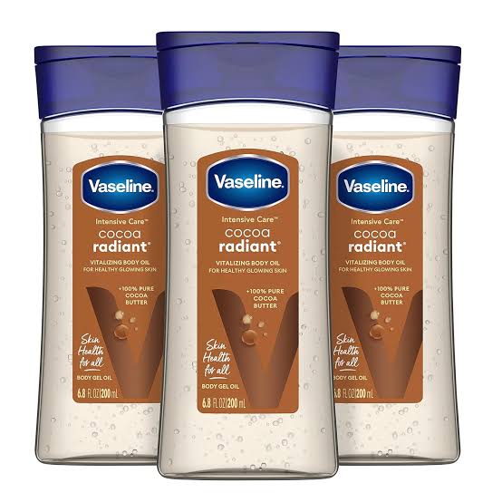 Vaseline Cocoa Radiant Body Oil With Pure Cocoa Butter - ade with 100% Pure Cocoa Butter + Replenishing Oils