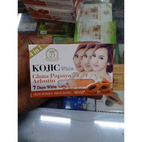 Kojic White Gluta Papaya Arbutin 7-Day Soap 4 In 1 - Moisturizer, Exfoliator, Acne treatment-160g