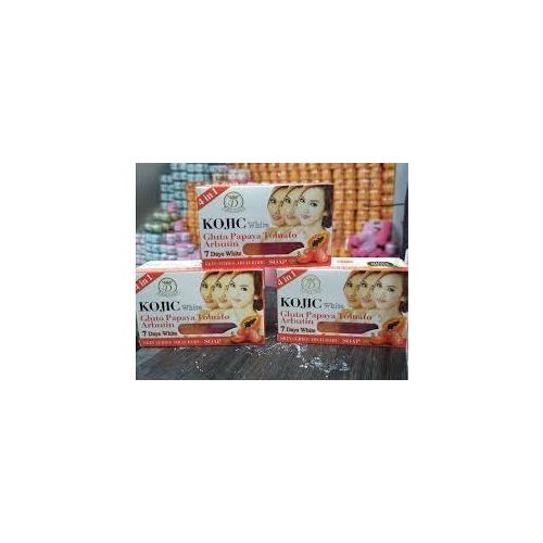 Kojic White Gluta Papaya Arbutin 7-Day Soap 4 In 1 - Moisturizer, Exfoliator, Acne treatment-160g