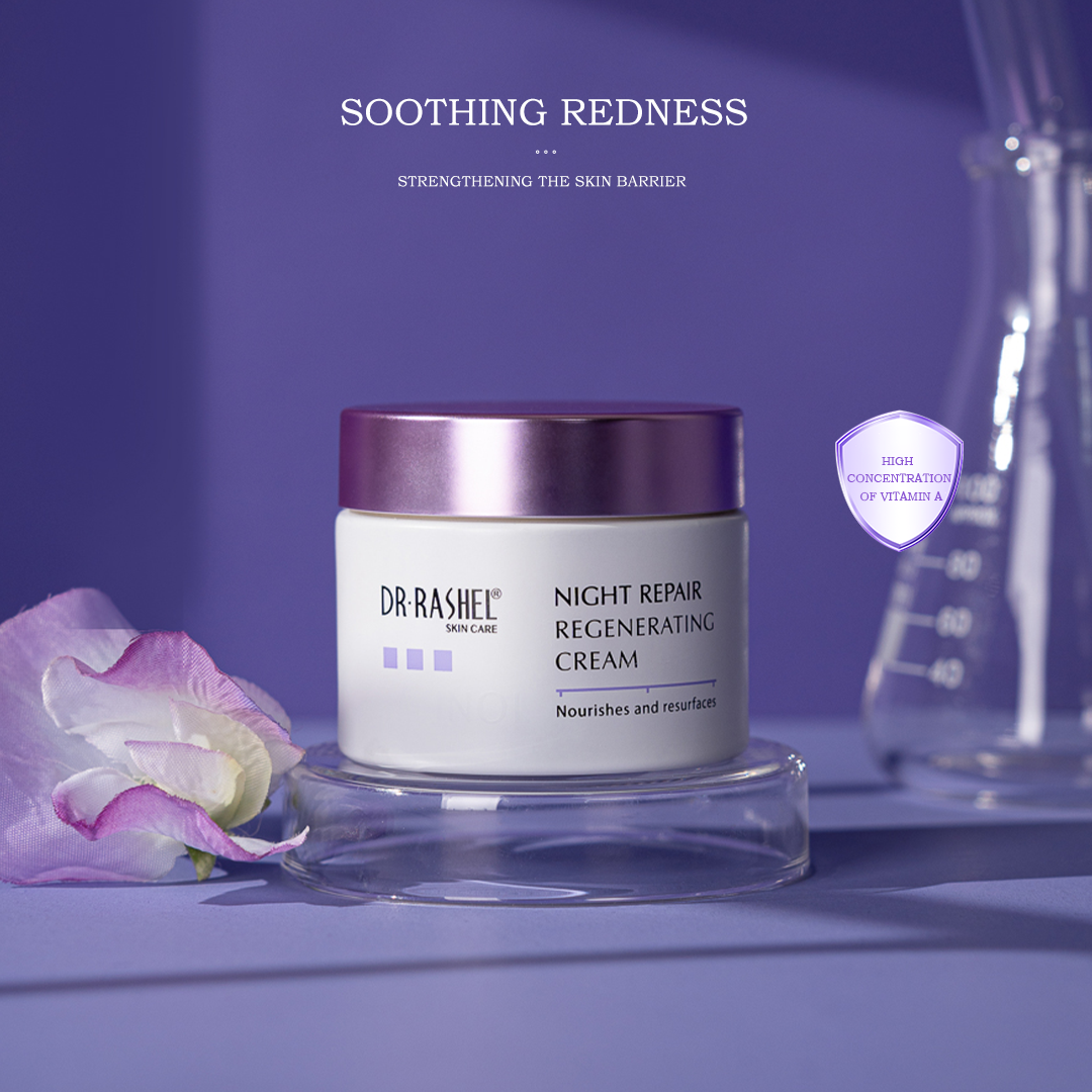DR RASHEL Retinol Night Repair Regenerating Cream + Serum - Nourishing Anti-Aging Tighten Skin - Promotes an Even Skin Tone and a Brighter Complexion - Best Night Cream & Face Serum - 50ml each
