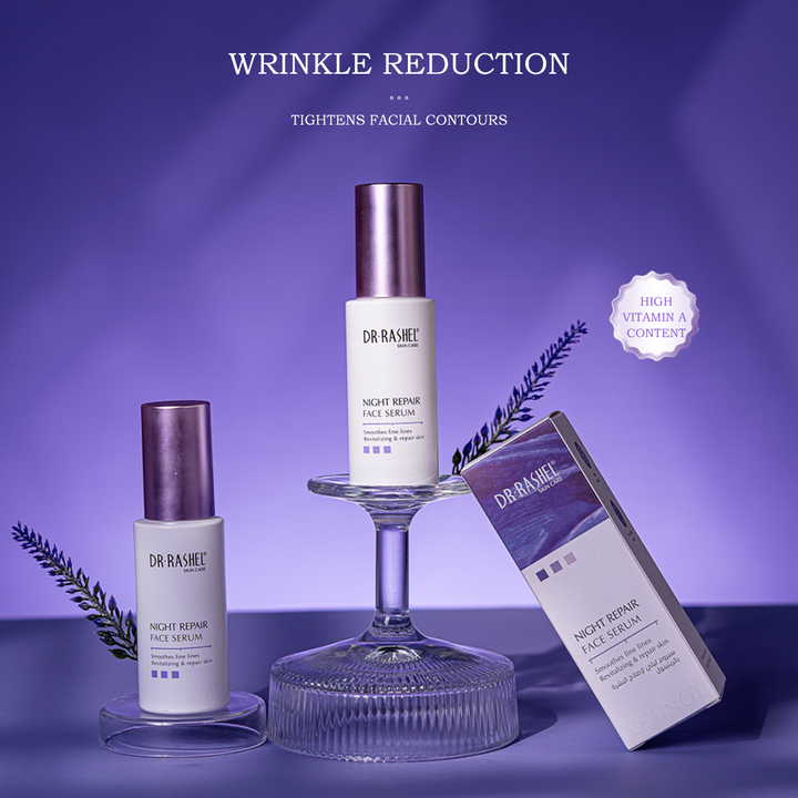 DR RASHEL Retinol Night Repair Regenerating Cream + Serum - Nourishing Anti-Aging Tighten Skin - Promotes an Even Skin Tone and a Brighter Complexion - Best Night Cream & Face Serum - 50ml each