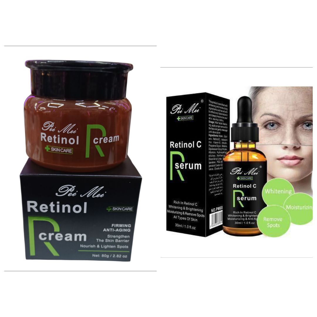 Pei Mei Retinol C Face Cream - Activates, Deeply Moisturizes, Relieves Skin, Repairs Texture, Prevents Skin Aging, Resists Wrinkles, Softens, Smoothens out, Brightens, and Firms Skin