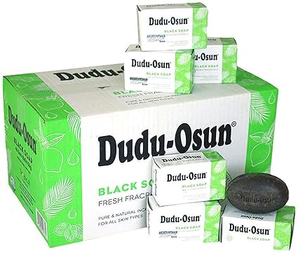 Dudu-Osun, African Black Soap, 100% Pure, 150g. - Deals with Chronic Eczema, Acne, Freckles, and Dark Spots