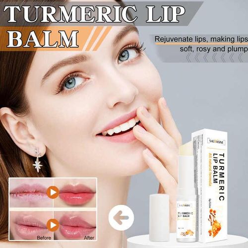 Turmeric Lip Balm - Moisturize, Repair Damaged Lips To Restore Pink Natural Lip Color view 2