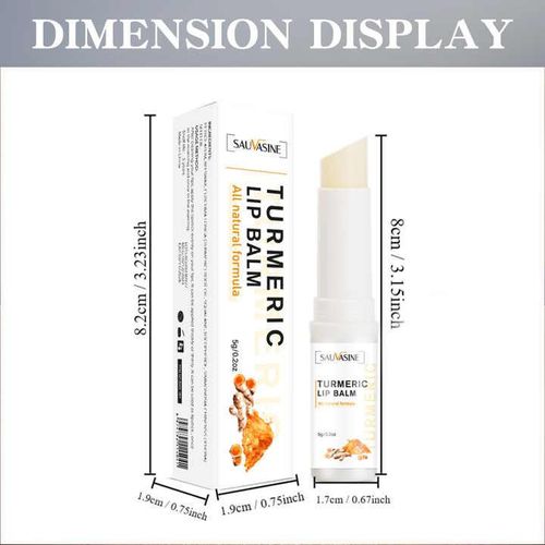 Turmeric Lip Balm - Moisturize, Repair Damaged Lips To Restore Pink Natural Lip Color view 3